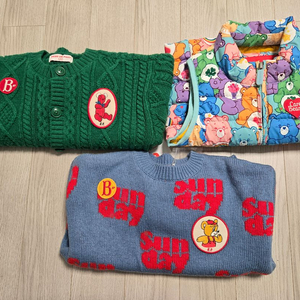 가격인하)베베드피노 테디 가디건, 케어베어 조끼, 썬데이니트100