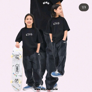 히로 스퀘어 데님팬츠 차콜 150