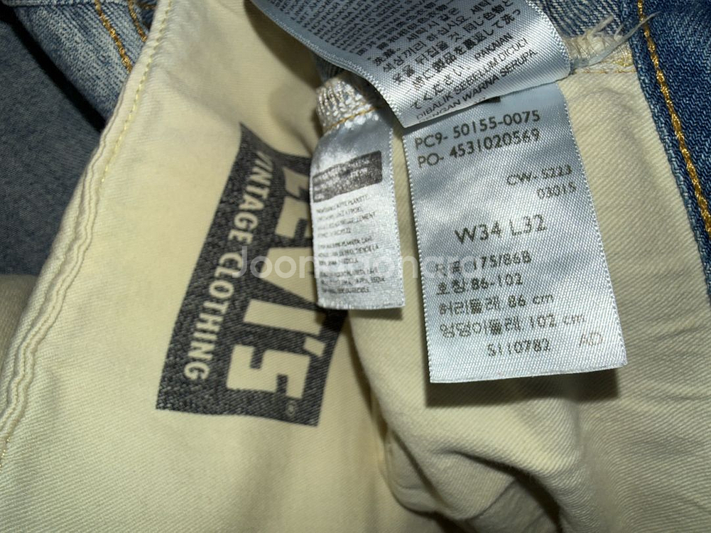 리바이스 LVC 55501 블랙잭 W34 L32--3