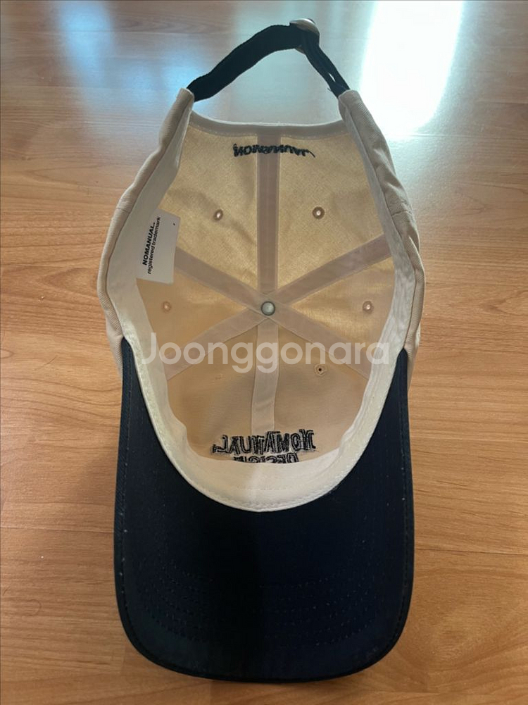 노매뉴얼 볼캡 프리사이즈 베이지 아이보리 다크네이비 모자--2