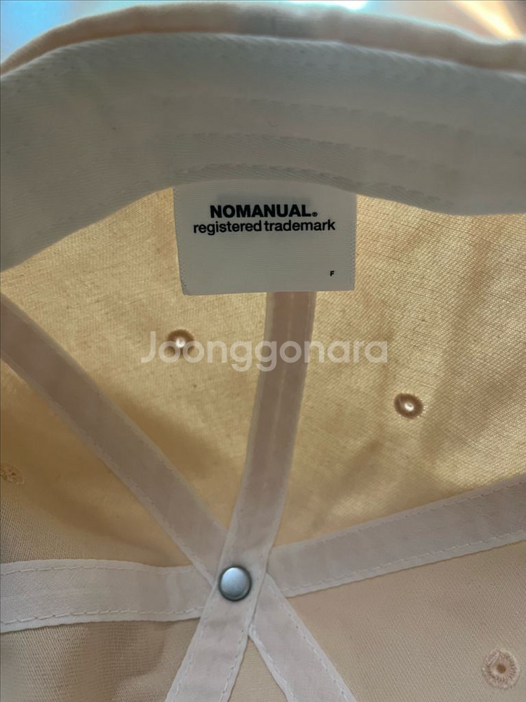 노매뉴얼 볼캡 프리사이즈 베이지 아이보리 다크네이비 모자--3