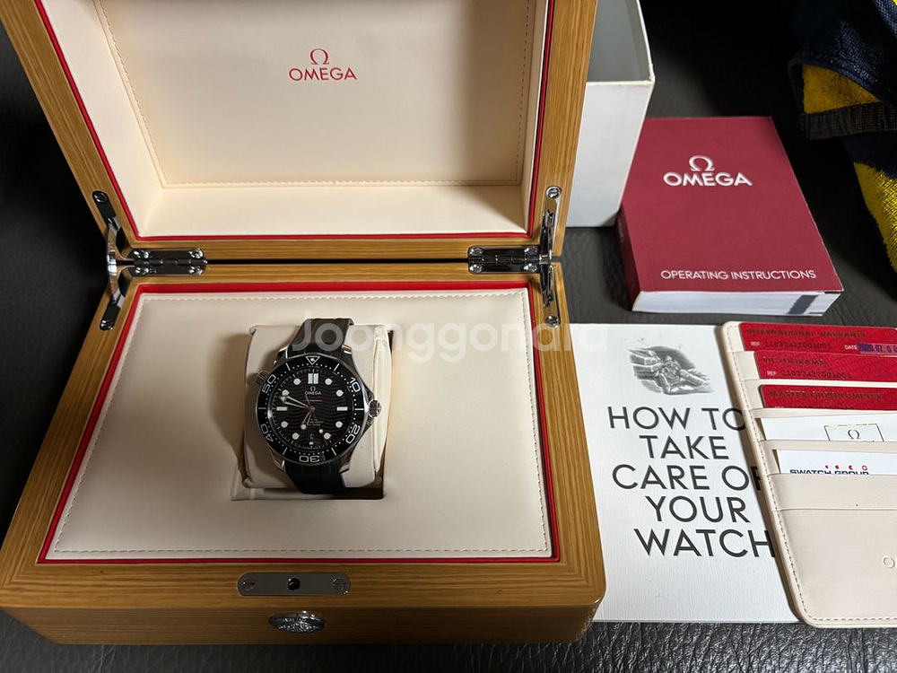 오메가 씨마스터 다이버300 신형 검판 러버밴드 42mm--0