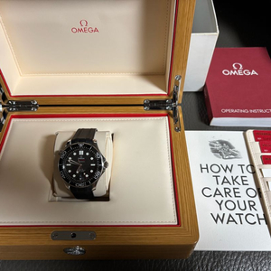 오메가 씨마스터 다이버300 신형 검판 러버밴드 42mm