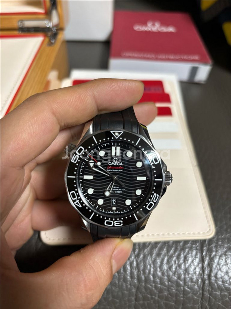 오메가 씨마스터 다이버300 신형 검판 러버밴드 42mm--1