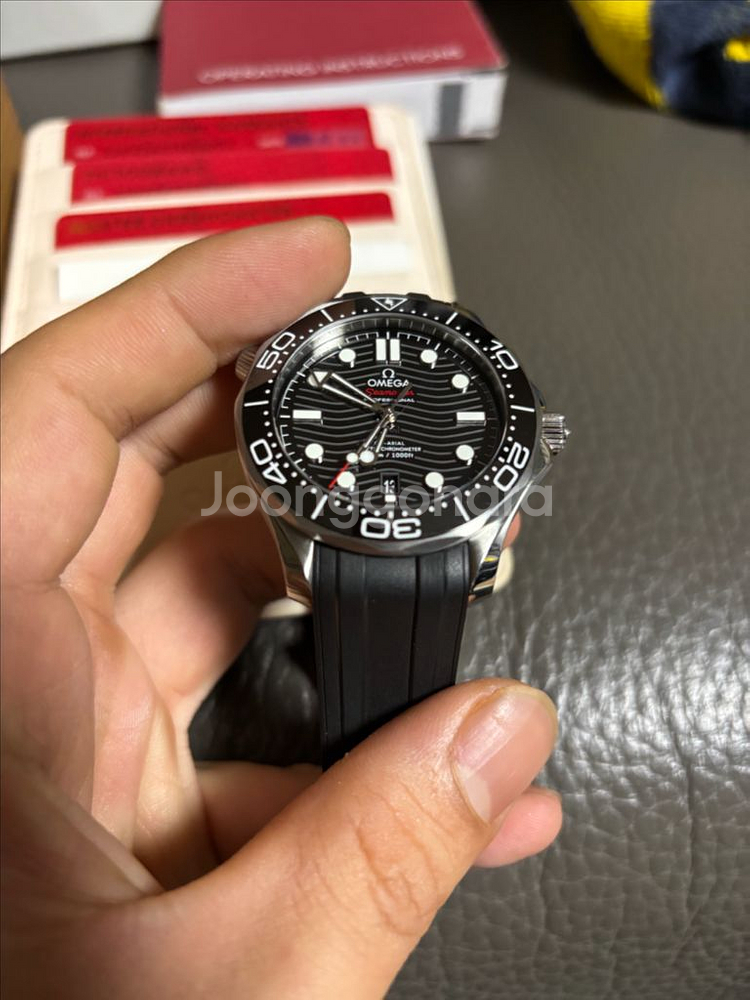 오메가 씨마스터 다이버300 신형 검판 러버밴드 42mm--2