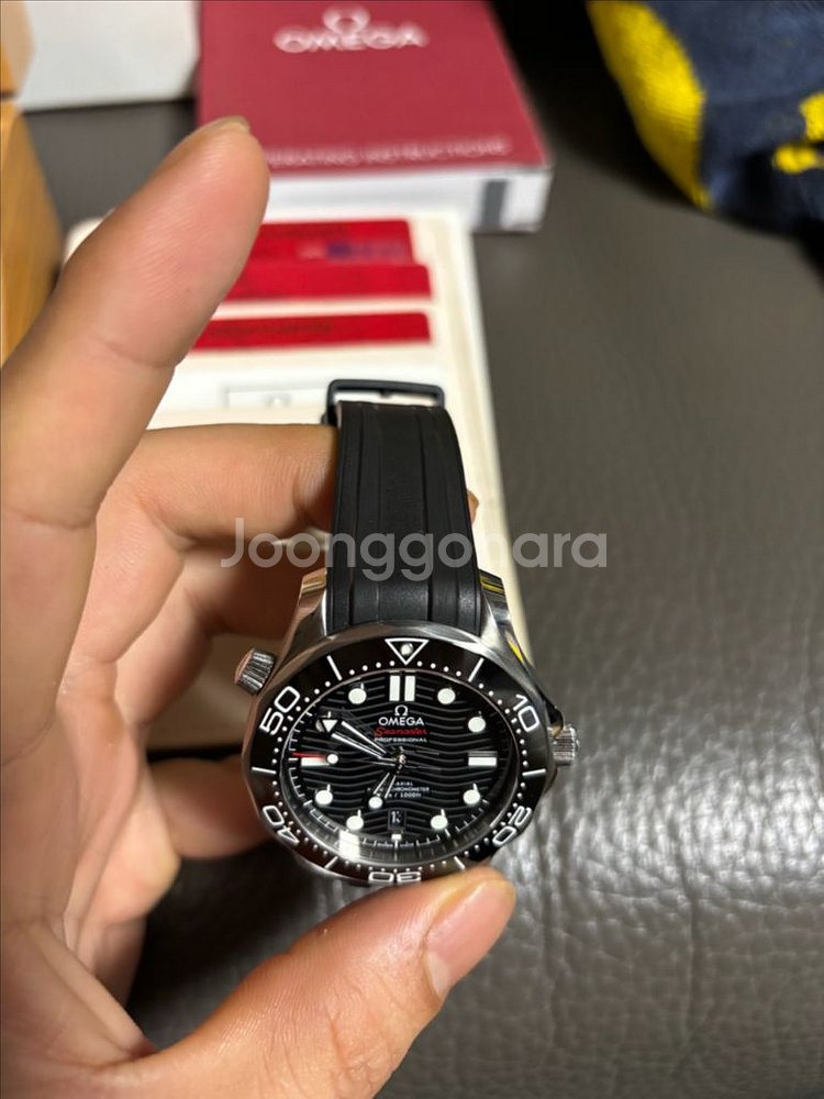 오메가 씨마스터 다이버300 신형 검판 러버밴드 42mm--3