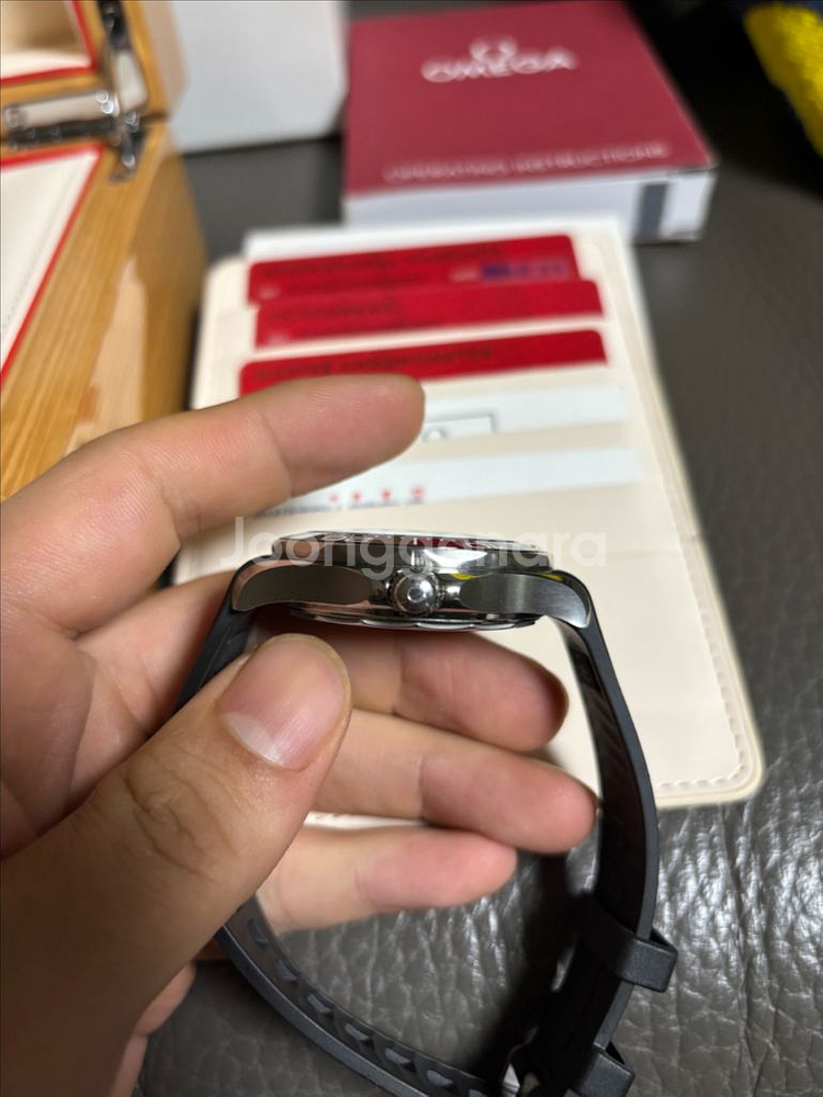 오메가 씨마스터 다이버300 신형 검판 러버밴드 42mm--4