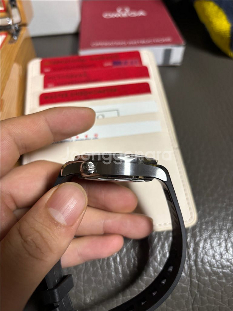 오메가 씨마스터 다이버300 신형 검판 러버밴드 42mm--5