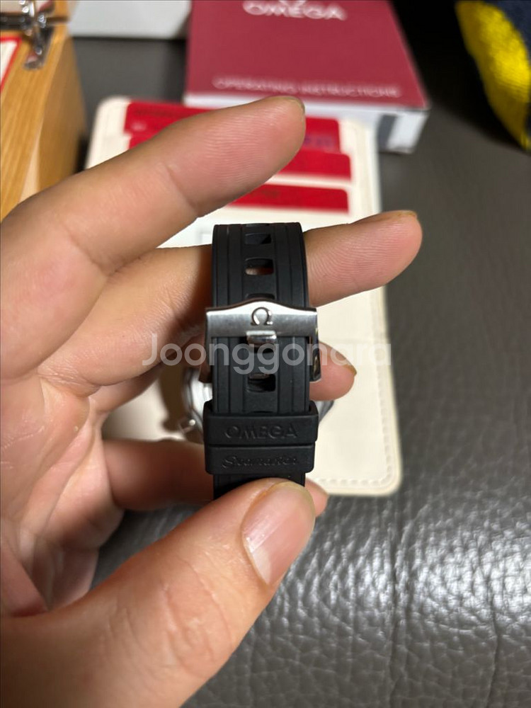 오메가 씨마스터 다이버300 신형 검판 러버밴드 42mm--6