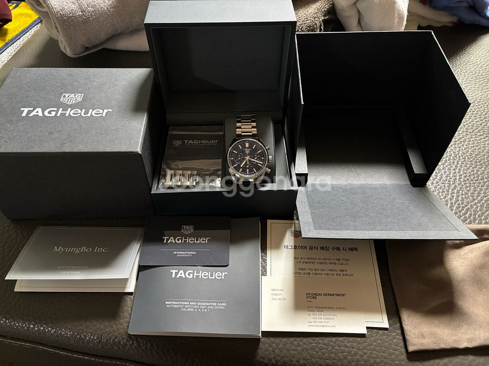 태그호이어 까레라 호이어02 크로노그래프 42mm 청판--0