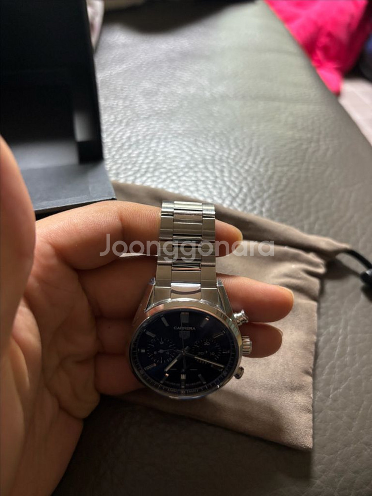 태그호이어 까레라 호이어02 크로노그래프 42mm 청판--2
