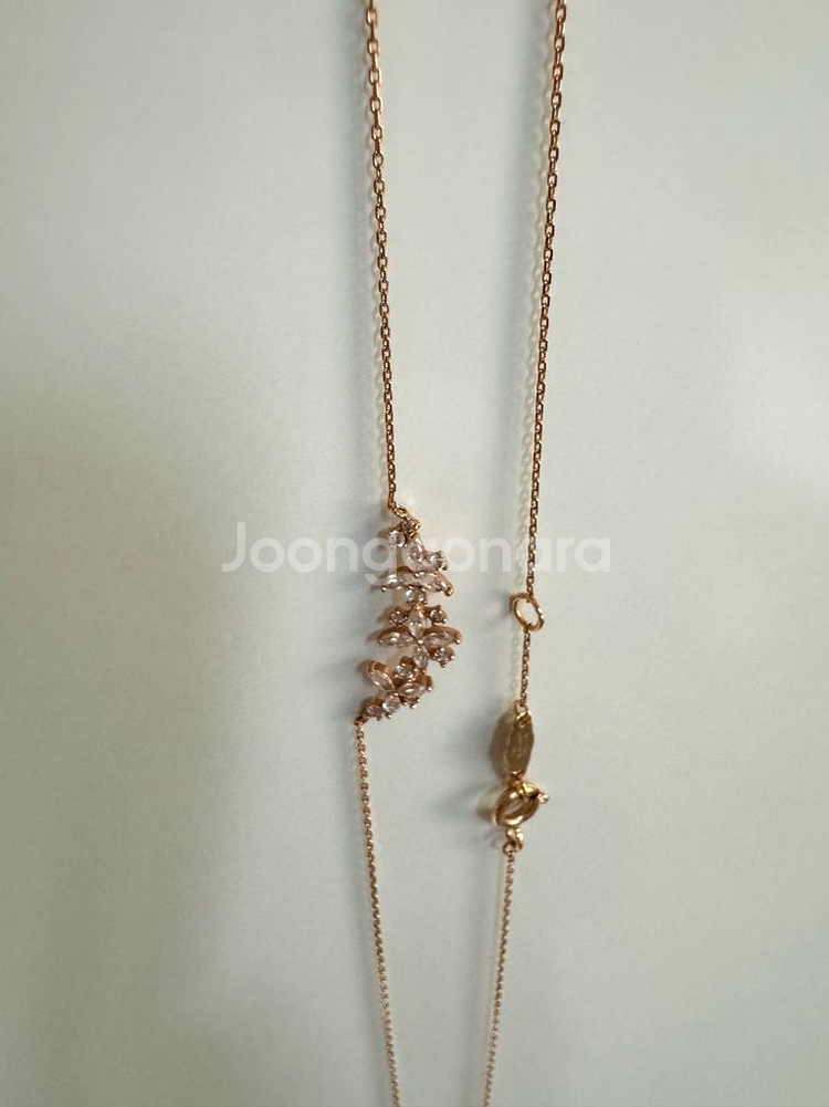 스톤헨지 로즈골드 14k 금목걸이--0