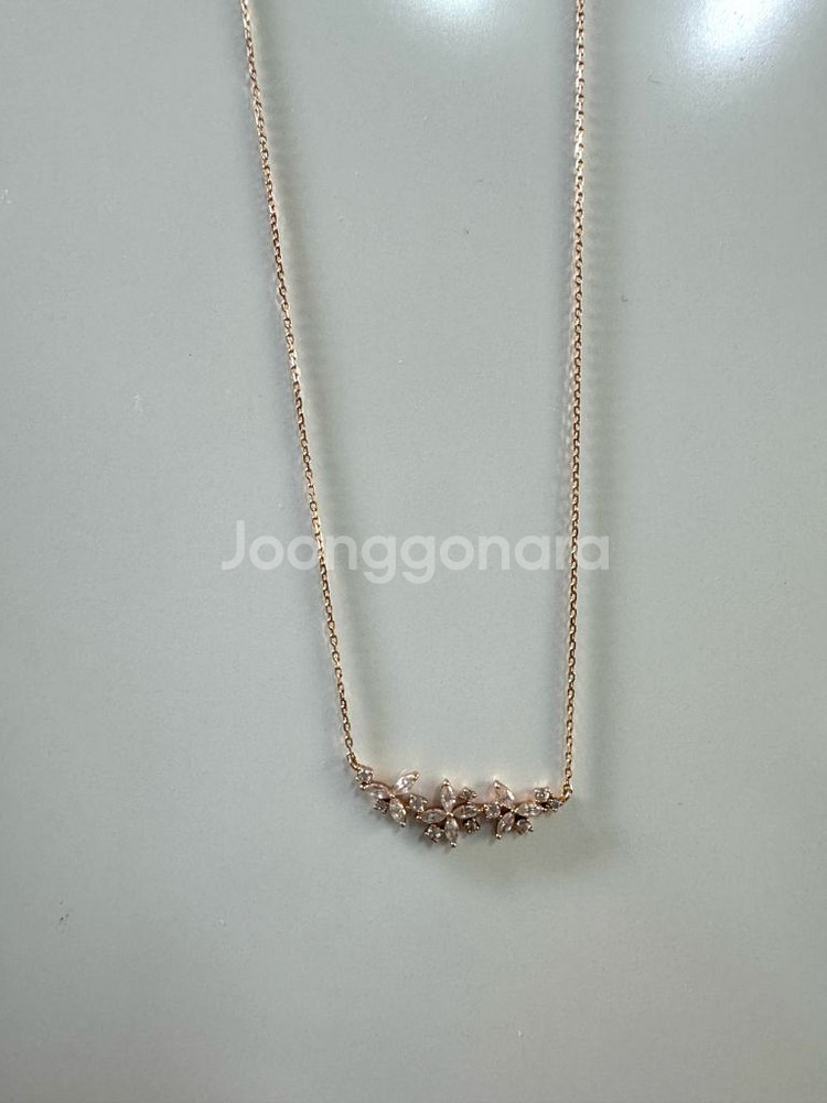 스톤헨지 로즈골드 14k 금목걸이--2