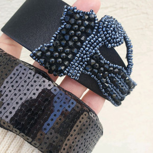 (새제품/1+1)비즈/스팽글 와이드 헤어밴드 2종