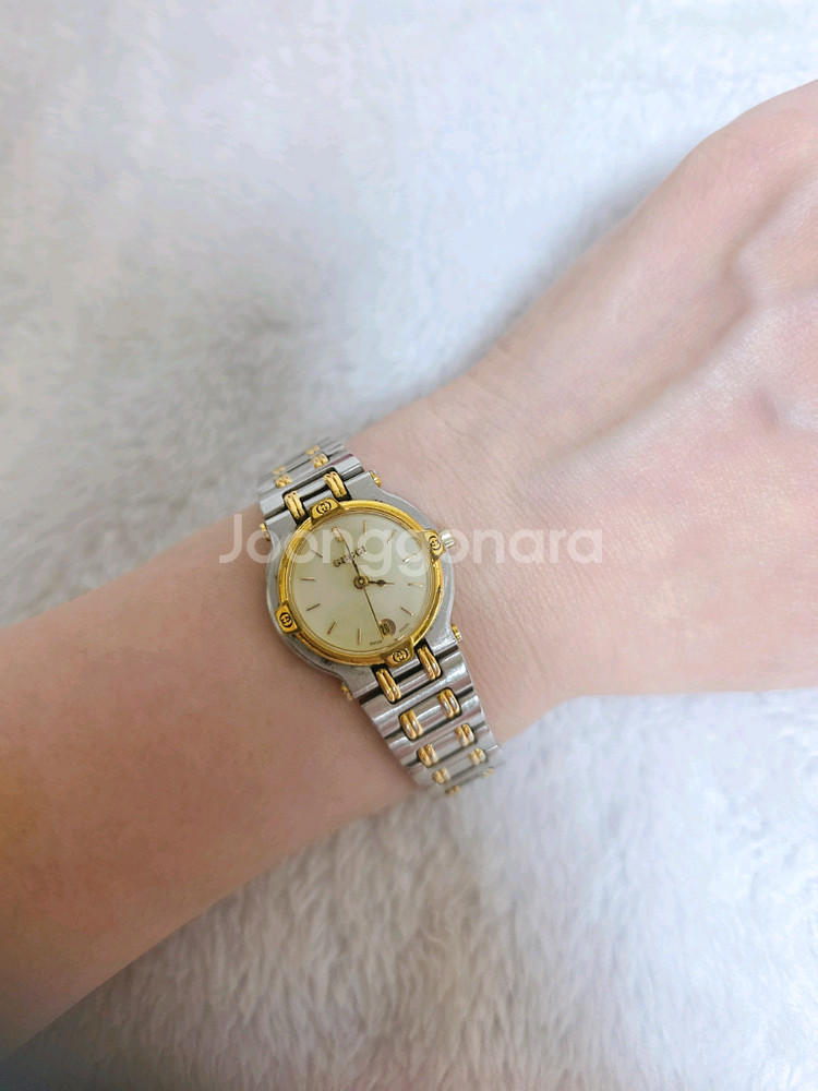 구찌 정품 9000L 골드콤비 여성 럭셔리 명품시계--2