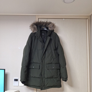 DKNY 폭스퍼 다운 패딩 파카