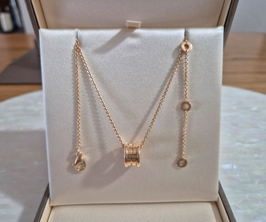 불가리 비제로원 오리지날 로즈골드 목걸이 풀셋--0