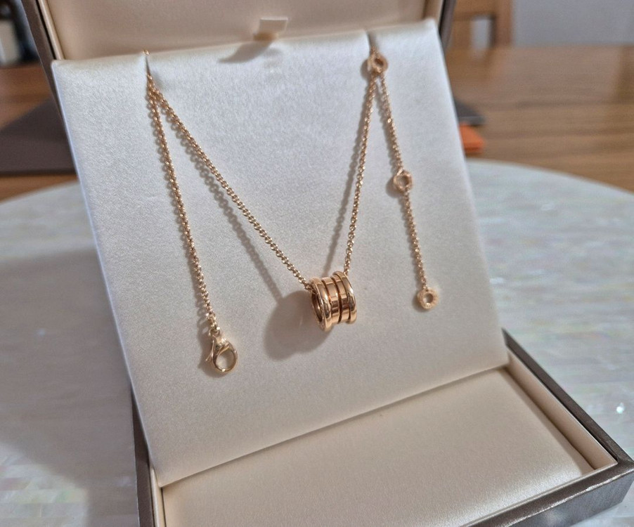 불가리 비제로원 오리지날 로즈골드 목걸이 풀셋--1