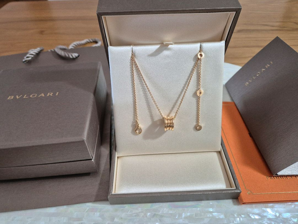 불가리 비제로원 오리지날 로즈골드 목걸이 풀셋--5