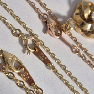14K 목걸이 체인 금목걸이줄 5푼 핑크골드, 옐로우골드