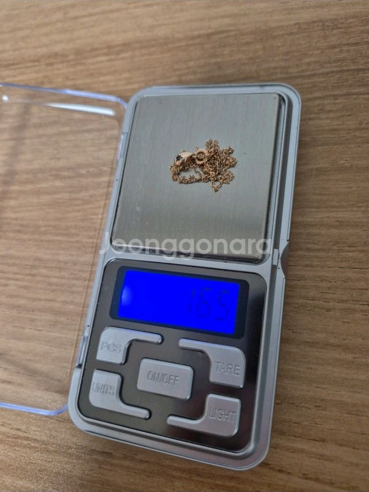 14K 티르리르 물방울 블루 다이아 목걸이 금목걸이 로즈골드--2