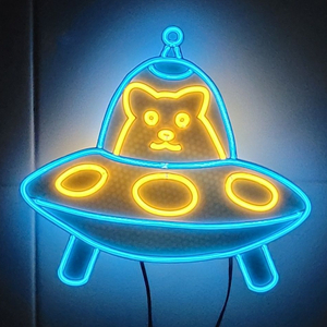 네온사인 햄스터 ufo 외계인 램프