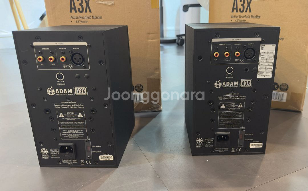 아담 A3X 스피커 1조 음향 모니터링 음반제작--1