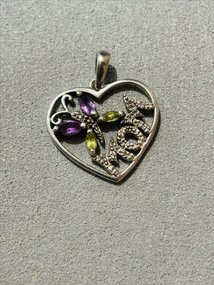 925실버 빈티지 하트 펜던트 목걸이 1--2