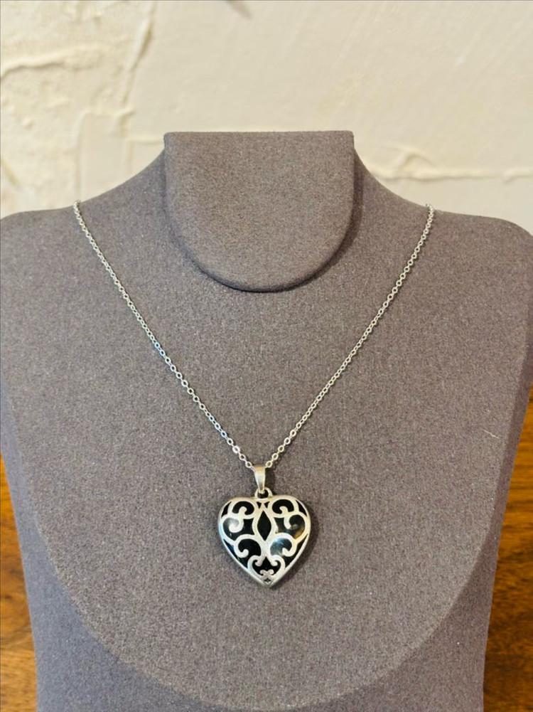 925실버 빈티지 하트 펜던트 목걸이 1--7