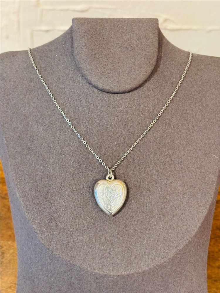 925실버 빈티지 하트 펜던트 목걸이 2--5