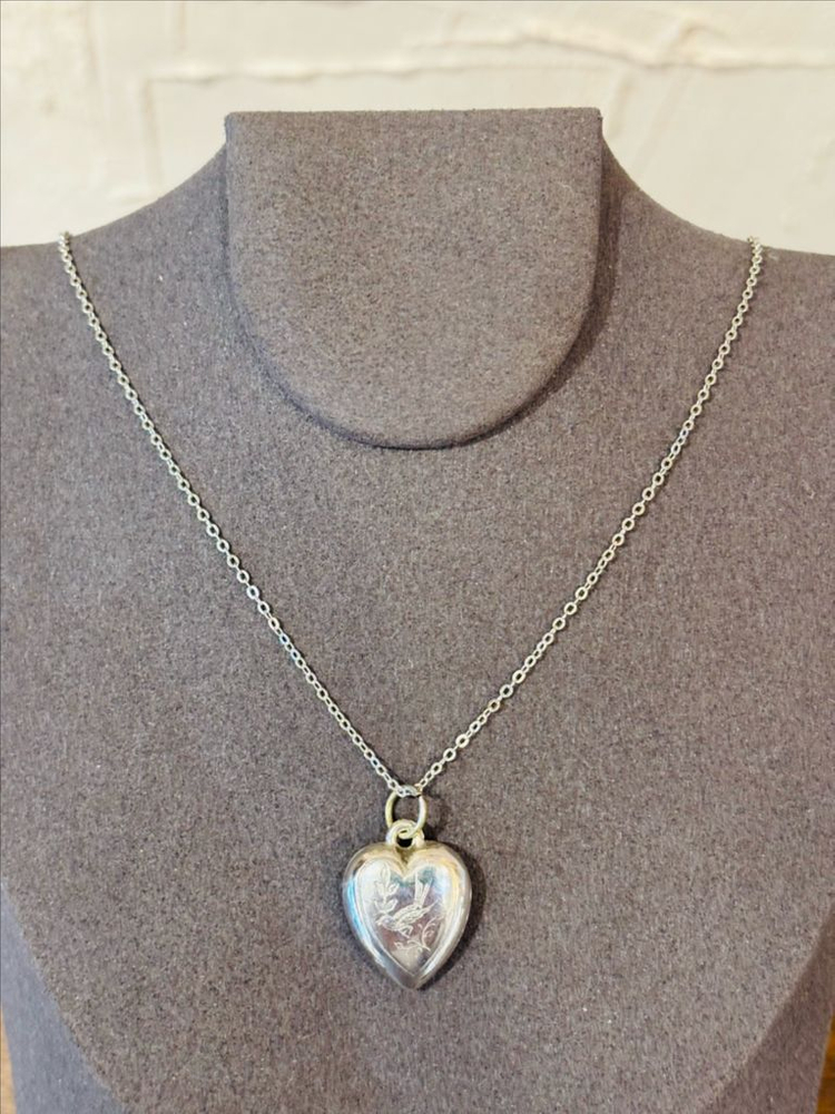 925실버 빈티지 하트 펜던트 목걸이 2--6