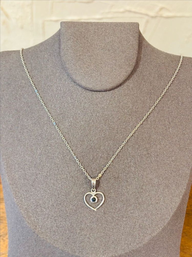 925실버 빈티지 하트 펜던트 목걸이 3--8