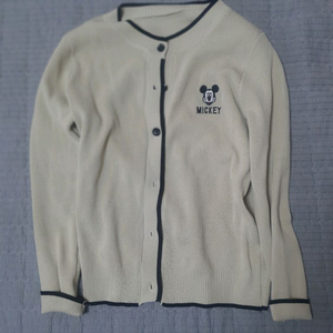 미키마우스 아이보리 가디건