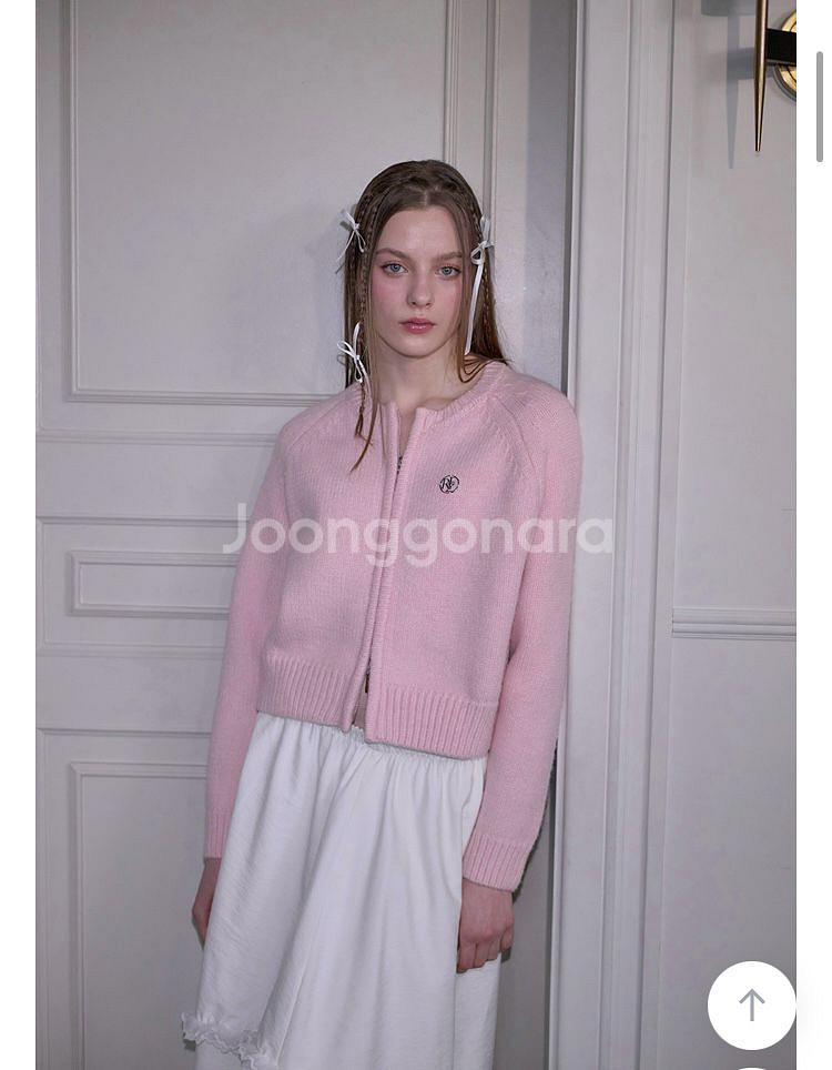 로제프란츠 투웨이니트가디건 핑크--1