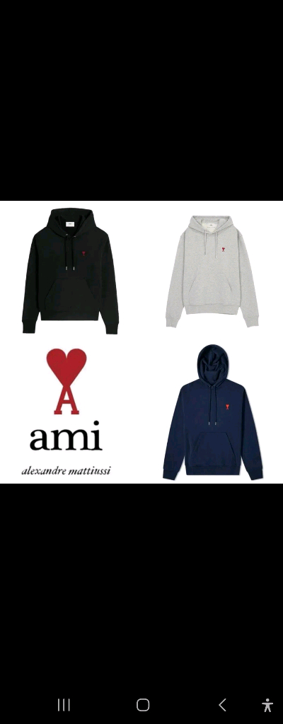 QR정품/아미 스몰로고 남녀공용 후드티 이미지