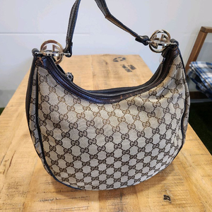 (정품) 구찌 GG 캔버스 트윈스 호보백