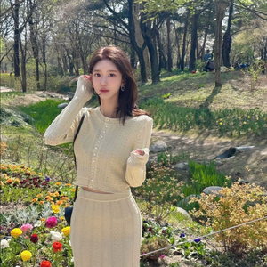 미미워mimiwor 펀칭 리브드 원피스 새상품