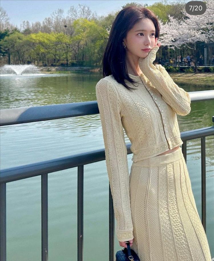 미미워mimiwor 펀칭 리브드 원피스 새상품--1