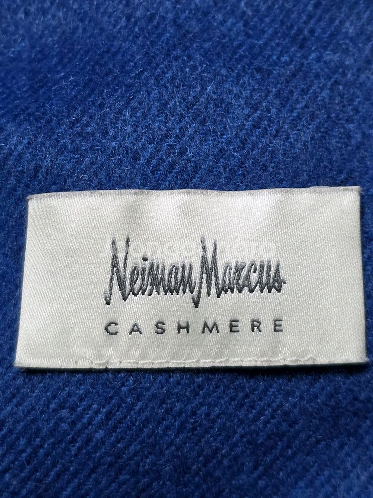 Neiman Marcus 100%캐시미어 블루투톤 머플러--3