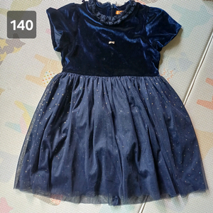 벨벳네이비 여아 원피스 140