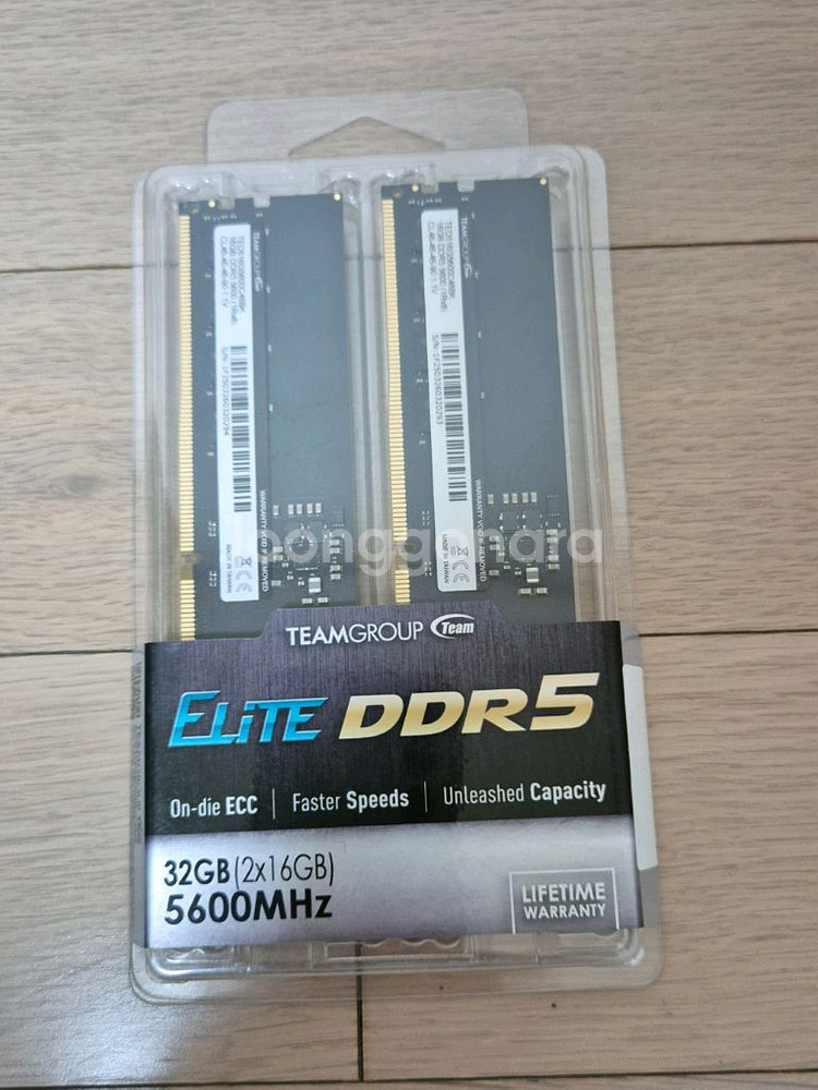 미개봉) 팀그룹 Elite DDR5 32GB(16GBx2) 패키지--0