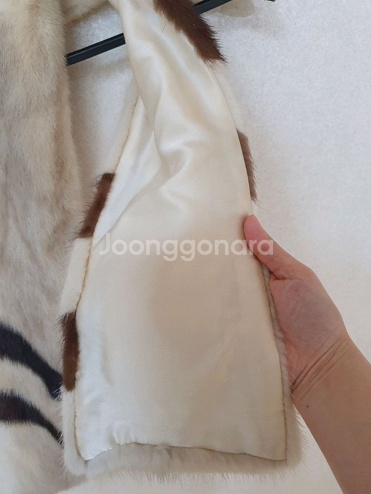 휘메일 컬러 블록 통밍크 머플러--2