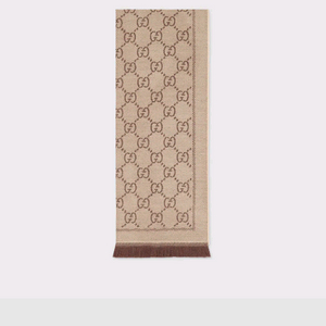 [새상품] 구찌 GG 자카드 패턴 니트 스카프