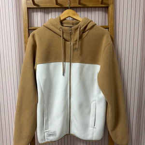 폴햄 남녀공용 폴라폴리스 본딩 배색 후드집업 후리스