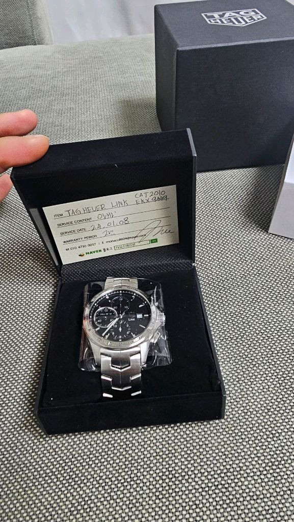 테그호이이 링크 크로노 + 스위스 큐빅와치 와인더 세트 이미지