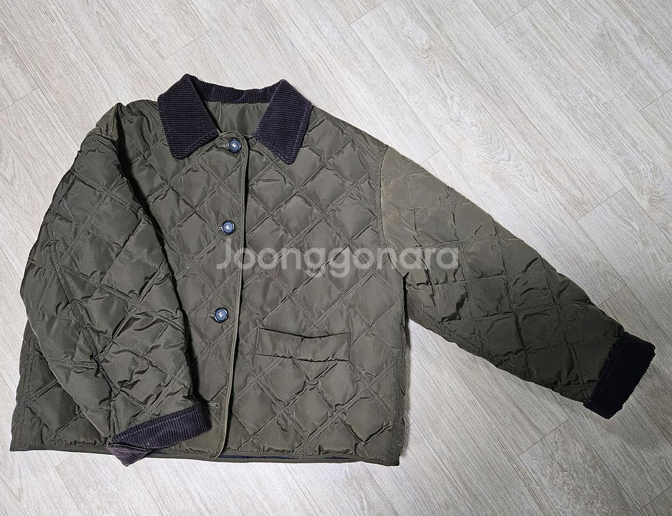 코듀로이 칼라 퀼팅 구스점퍼 55--4