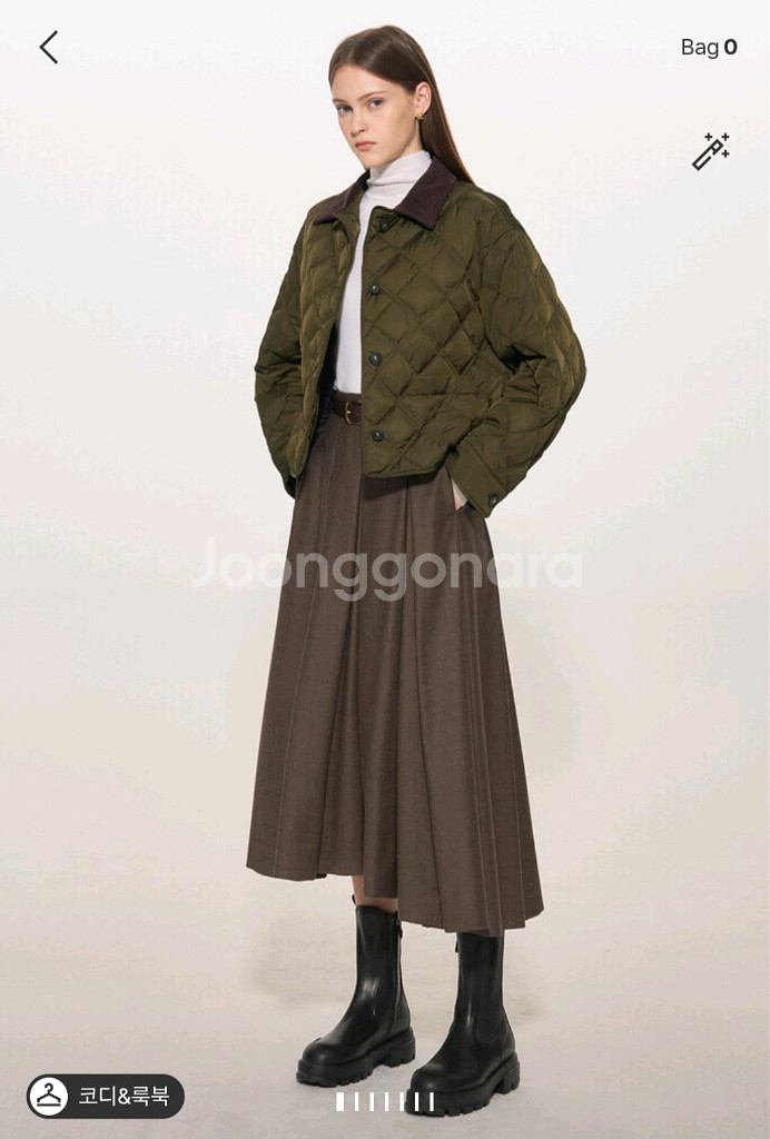 코듀로이 칼라 퀼팅 구스점퍼 55--9