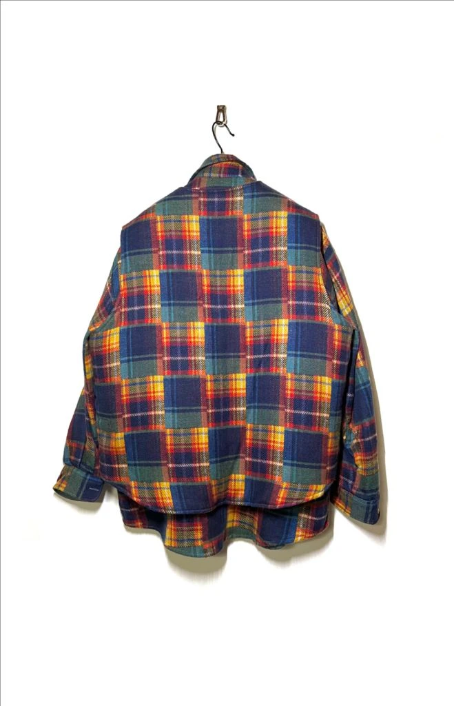 USPA 90s 빈티지 체크셔츠 자켓+ 퀼팅 베스트 조끼 95~100 이미지