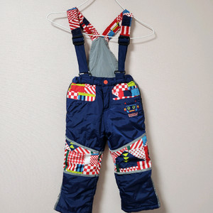 110사이즈(아동용) 웰튼 네이비색 로봇무늬 스키복 바지