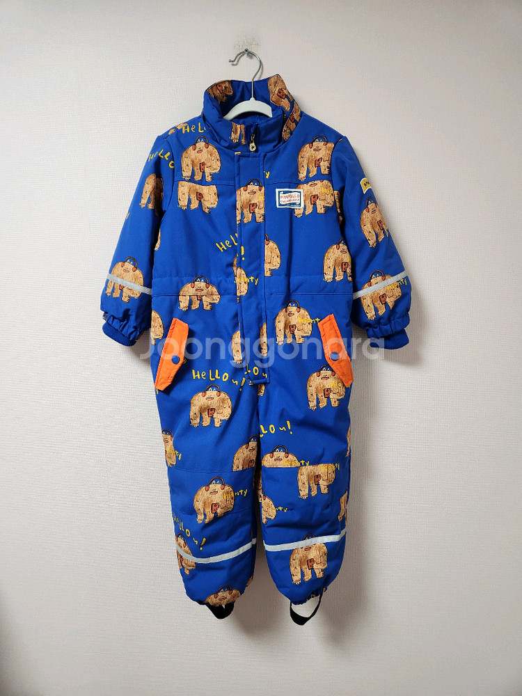 3T 4T pimpollo 파랑색 올인원 스키복--0